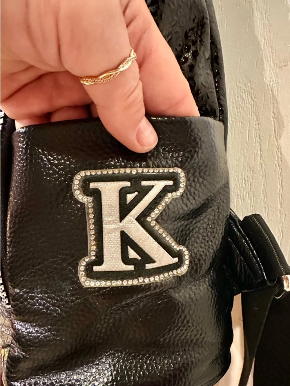 KAISHILAN Rhinestone & Crystal Embellished Backpack Bag